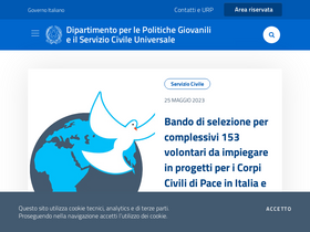 'politichegiovanili.gov.it' screenshot