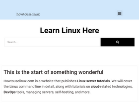 'howtouselinux.com' screenshot