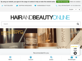'hairandbeautyonline.com' screenshot