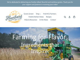 heartlandcraftgrains.com homepage screenshot