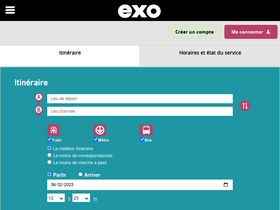 'exo.quebec' screenshot