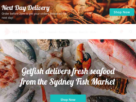 Getfish Seafood homepage screenshot