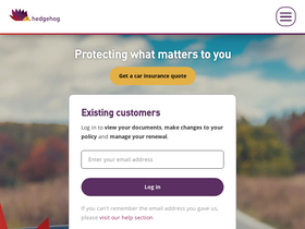 'hedgehoginsurance.com' screenshot