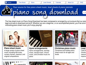 'pianosongdownload.com' screenshot