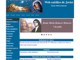 'webcatolicodejavier.org' screenshot