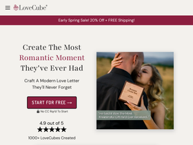 LoveCube homepage screenshot