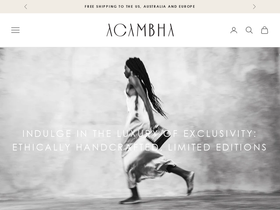 acambha.com homepage screenshot