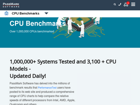 'cpubenchmark.net' screenshot