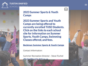 'tustin.k12.ca.us' screenshot