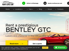 'rentluxecar.com' screenshot