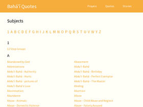 'bahaiquotes.com' screenshot