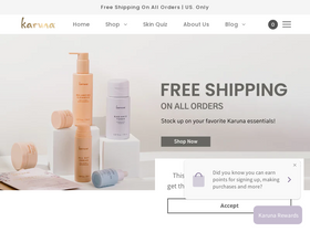'karunaskin.com' screenshot
