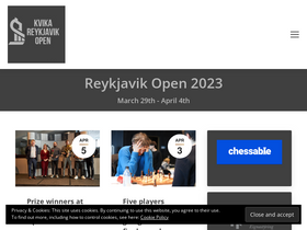 'reykjavikopen.com' screenshot