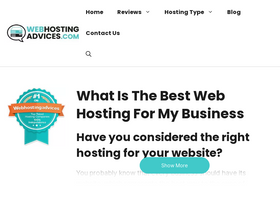 'webhostingadvices.com' screenshot