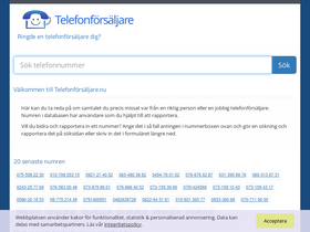 'telefonforsaljare.nu' screenshot