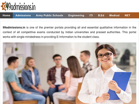 '99admissions.in' screenshot