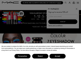 'maccosmetics.co.uk' screenshot