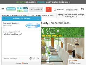 'glasstopsdirect.com' screenshot