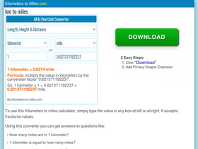'kilometers-to-miles.com' screenshot