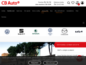 'cb-auto.cz' screenshot