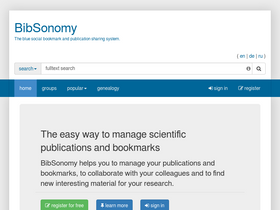 'blog.bibsonomy.org' screenshot