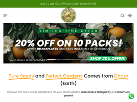 Dharaseeds homepage screenshot