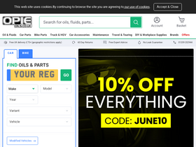'opieoils.co.uk' screenshot