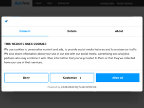 'autofans.be' screenshot