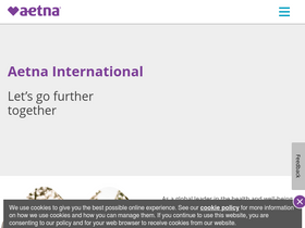 'aetnainternational.com' screenshot