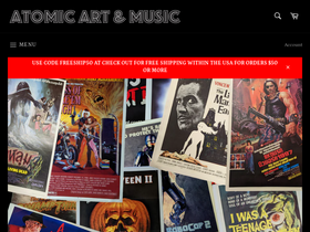 atomicartandmusic.com homepage screenshot