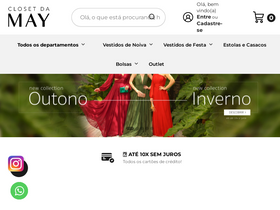 'closetdamay.com.br' screenshot