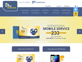'onesimcard.com' screenshot