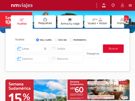 'nmviajes.com' screenshot