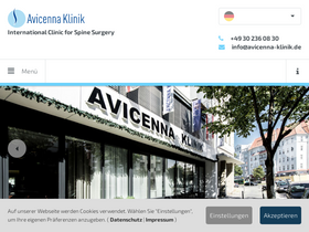 'avicenna-klinik.com' screenshot