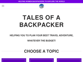 'talesofabackpacker.com' screenshot