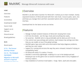 'multimc.org' screenshot