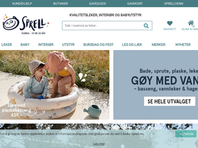 'sprell.no' screenshot