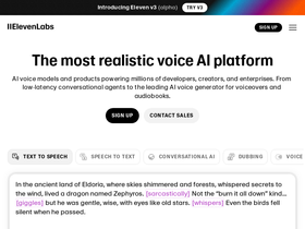 ElevenLabs - ElevenLabs-AI文本转语音，支持包含中文在内的28种语言