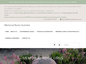 memorialrocks.com.au homepage screenshot