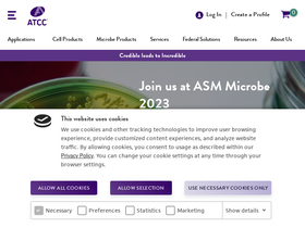 'atcc.org' screenshot