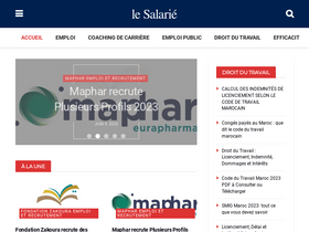 'lesalarie.ma' screenshot