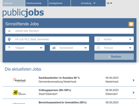 'publicjobs.ch' screenshot