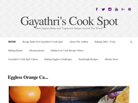 'gayathriscookspot.com' screenshot