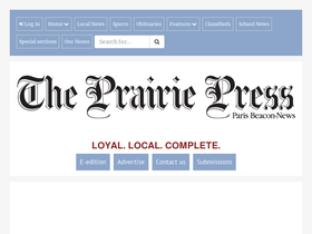 'prairiepress.net' screenshot