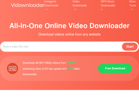 'vidownloader.cc' screenshot