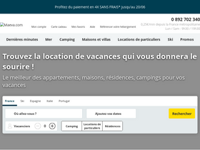 'maeva.com' screenshot