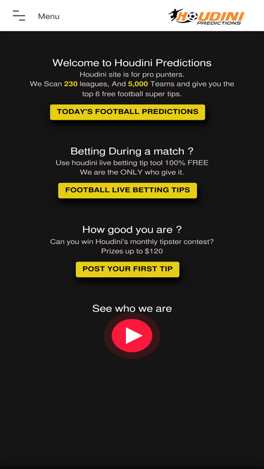 Online Games , Play Now  Houdini Predictions ⚽