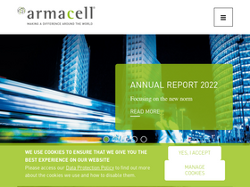 'armacell.com' screenshot