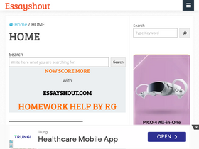 'essayshout.com' screenshot