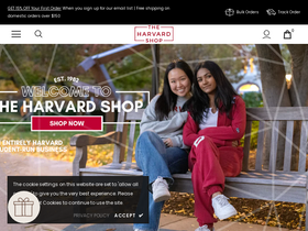 'theharvardshop.com' screenshot